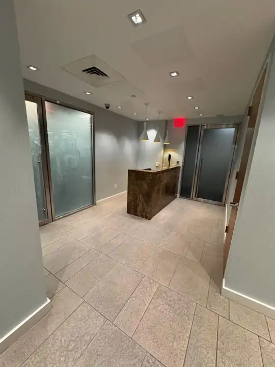 Clean office reception and lobby in NYC